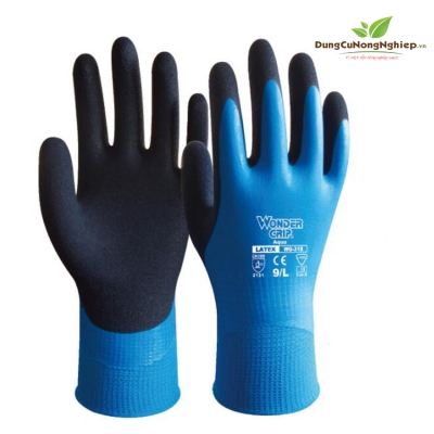 Găng tay bảo hộ cao cấp Wonder chống thấm xanh dương HM379