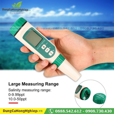 Máy đo độ mặn và nhiệt độ nước đồng hồ điện tử