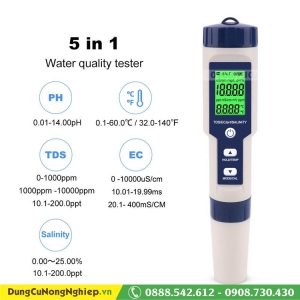 Bút đo 5 chức năng ( pH / Mặn / EC / TDS / Nhiệt độ )
